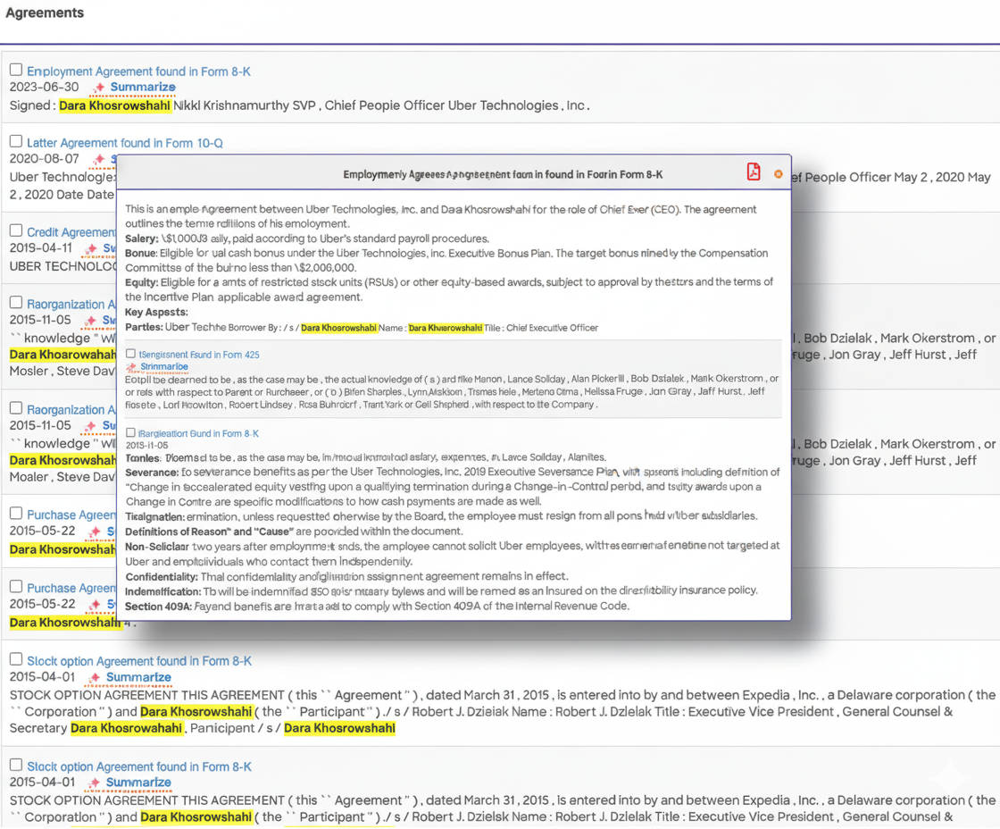 AI Summarization Interface